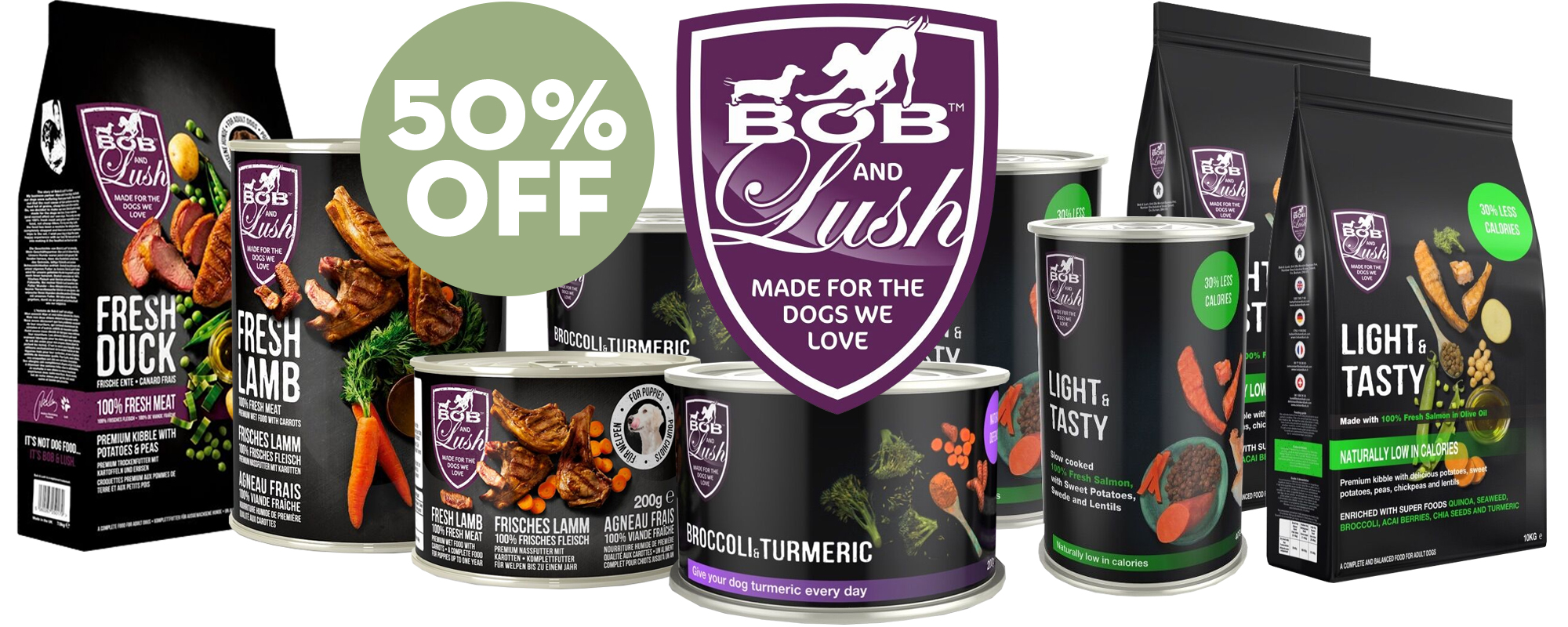 Bob and Lush dog food